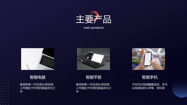 蓝色简约风科技游戏产品介绍