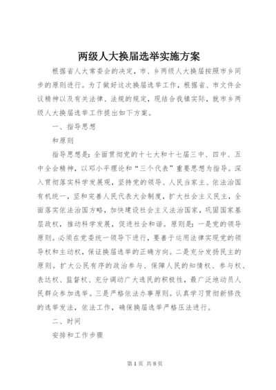 两级人大换届选举实施方案.docx