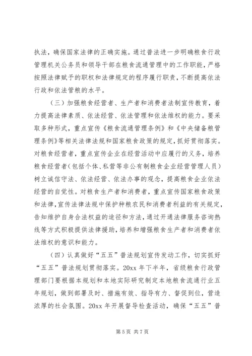 粮食系统五五普法宣传教育规划 (4).docx