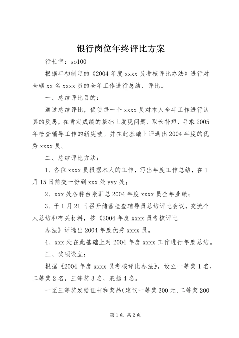 银行岗位年终评比方案 (7).docx