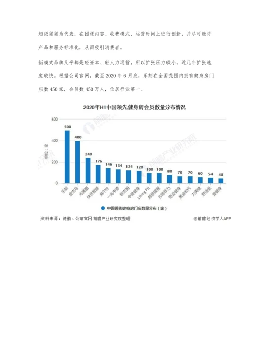 中国健身房行业市场竞争格局及发展前景分析-健身人口渗透率将持续增长.docx