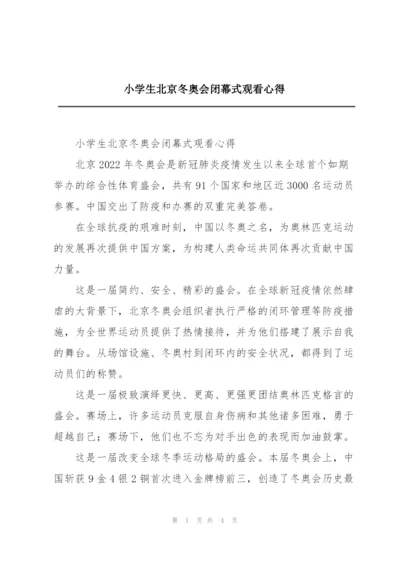 小学生北京冬奥会闭幕式观看心得.docx