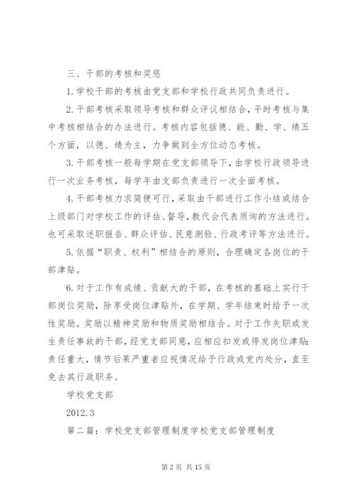 学校党支部干部管理制度.docx