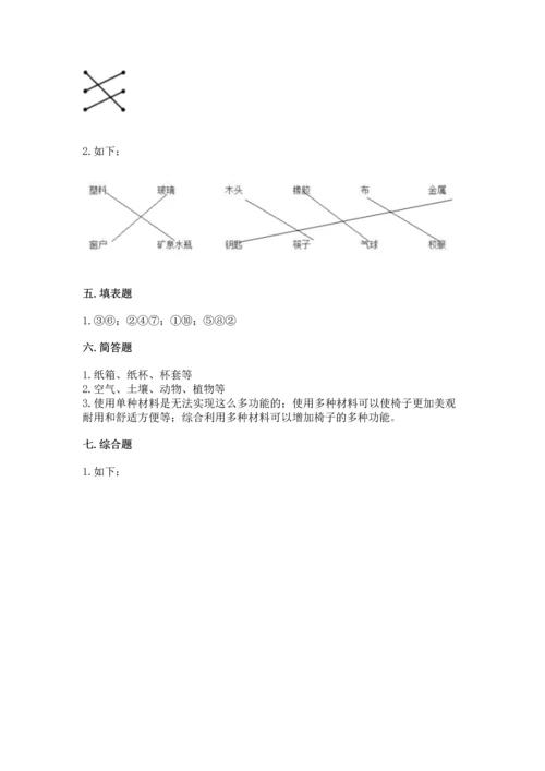 教科版二年级上册科学期末测试卷附答案（实用）.docx