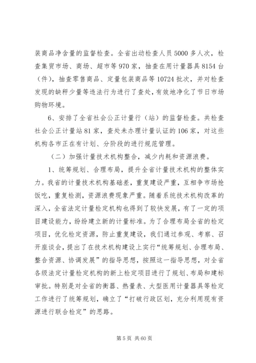 在全省质监系统计量工作会议上的报告.docx