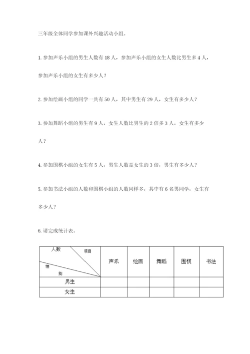 小学三年级数学下册应用题大全200题及答案【全国通用】.docx