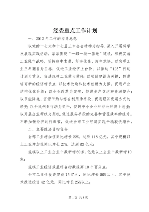 经委重点工作计划精编.docx