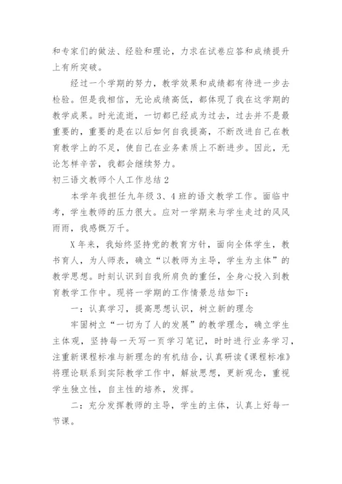 初三语文教师个人工作总结.docx