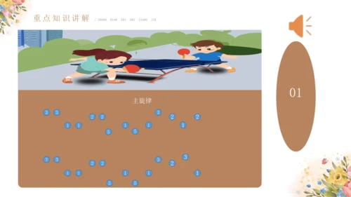 人教版二年级下册第二单元 健康歌>欣赏 乒乓变奏曲  课件（15张PPT 内嵌音视频）