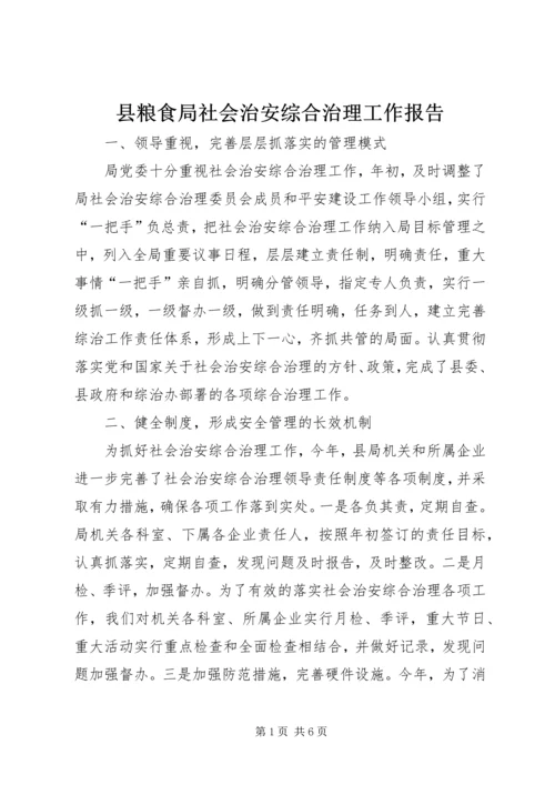 县粮食局社会治安综合治理工作报告.docx