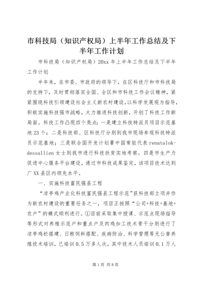 市科技局（知识产权局）上半年工作总结及下半年工作计划.docx