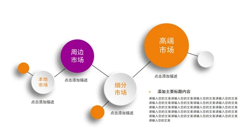 小清新炫彩关系图形PPT模板