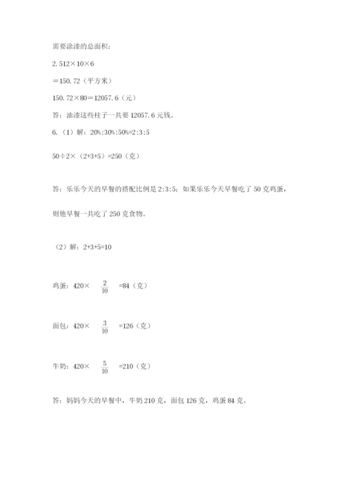 苏教版数学六年级下册试题期末模拟检测卷附完整答案（历年真题）.docx