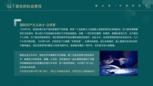 墨绿简约实拍医护医生职业道德培训动态PPT