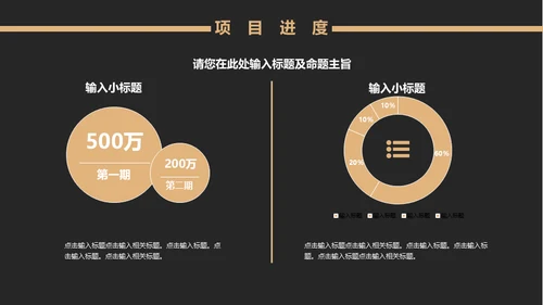 黑金风格互联网项目汇报通用PPT模板