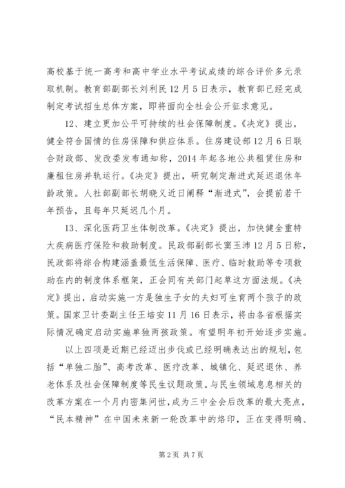 十八大三中全会的热点看法 (2).docx