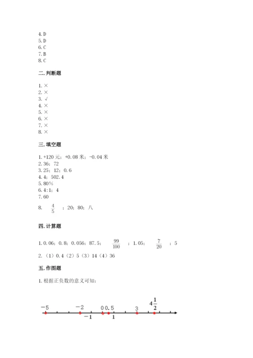 北师大版小学六年级下册数学期末综合素养测试卷必考题.docx