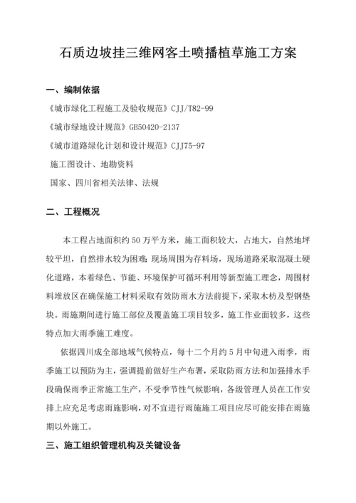 三维网喷播植草关键技术专项方案.docx