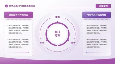 紫色商务风2项循环PP单页