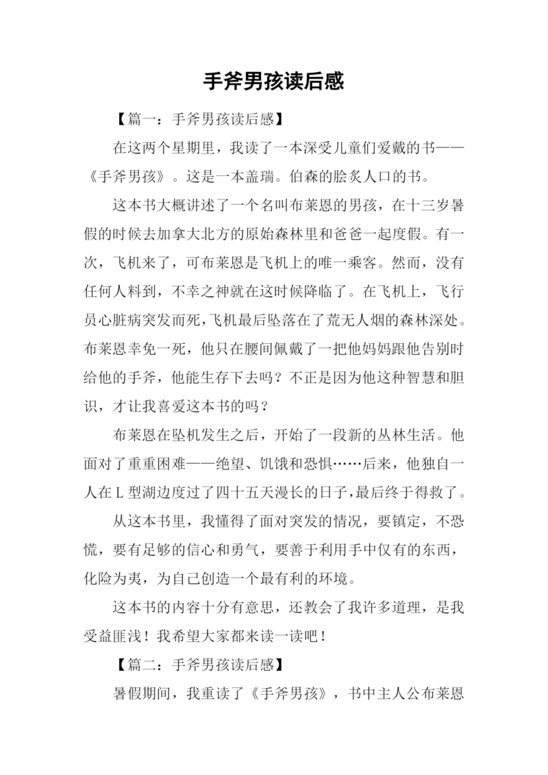 手斧男孩读后感.docx