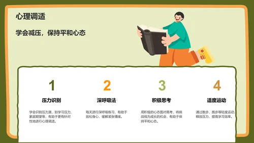 绿色插画风高考倒计时冲刺计划PPT模板