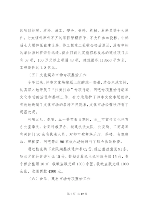 市整规办半年整规工作总结范文.docx