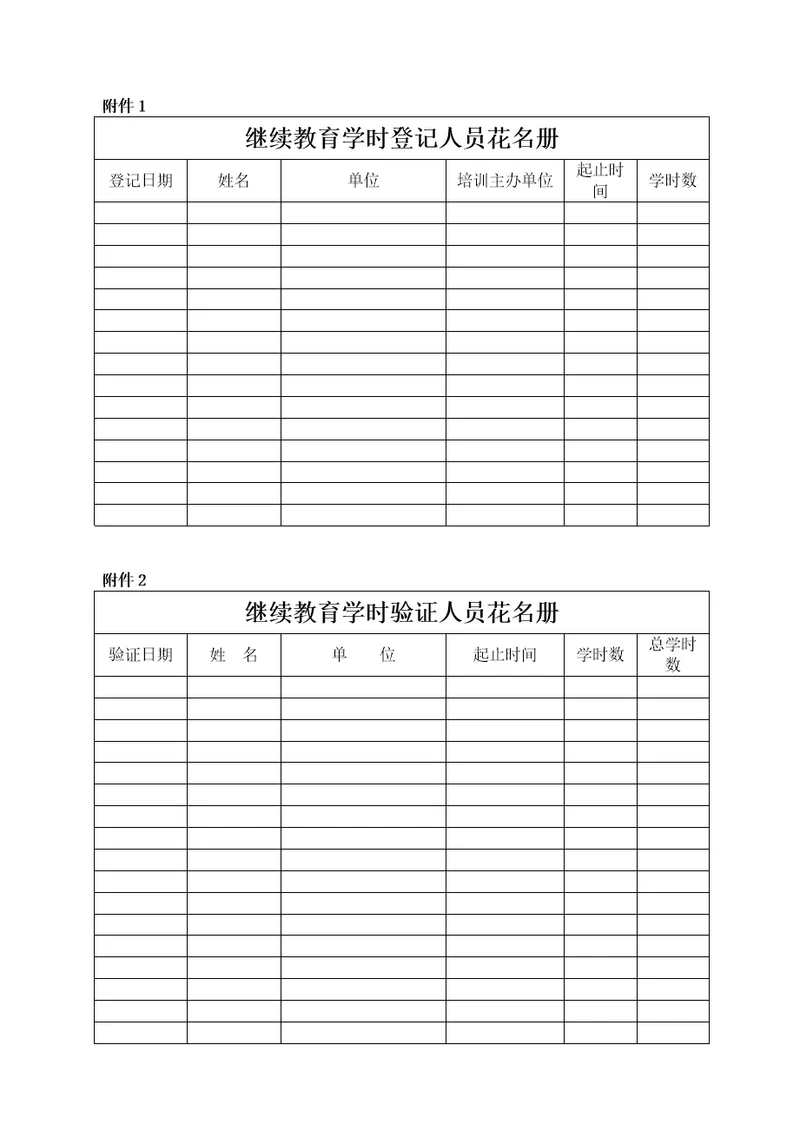 安徽省专业重点技术人员继续教育登记表