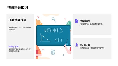 美术乐趣与基础教学PPT模板