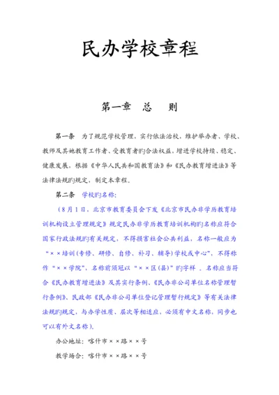 民办学校综合章程.docx