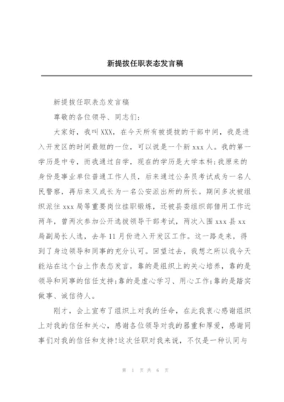 新提拔任职表态发言稿.docx