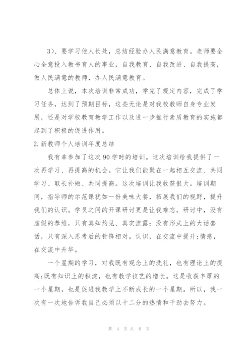 新教师个人培训年度总结.docx