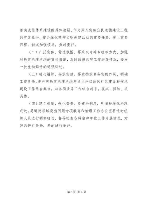 道德领域突出问题专项教育治理活动实施方案.docx