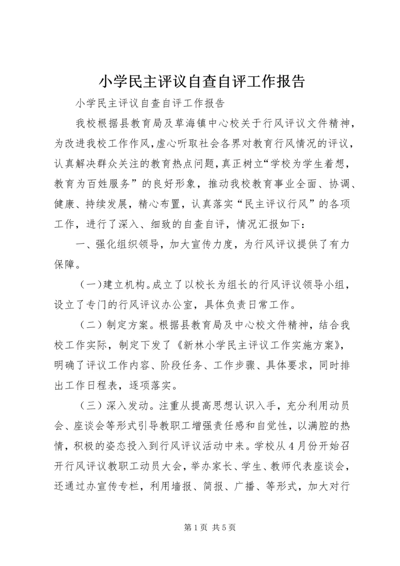 小学民主评议自查自评工作报告 (2).docx