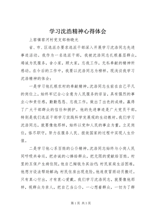 学习沈浩精神心得体会 (8).docx