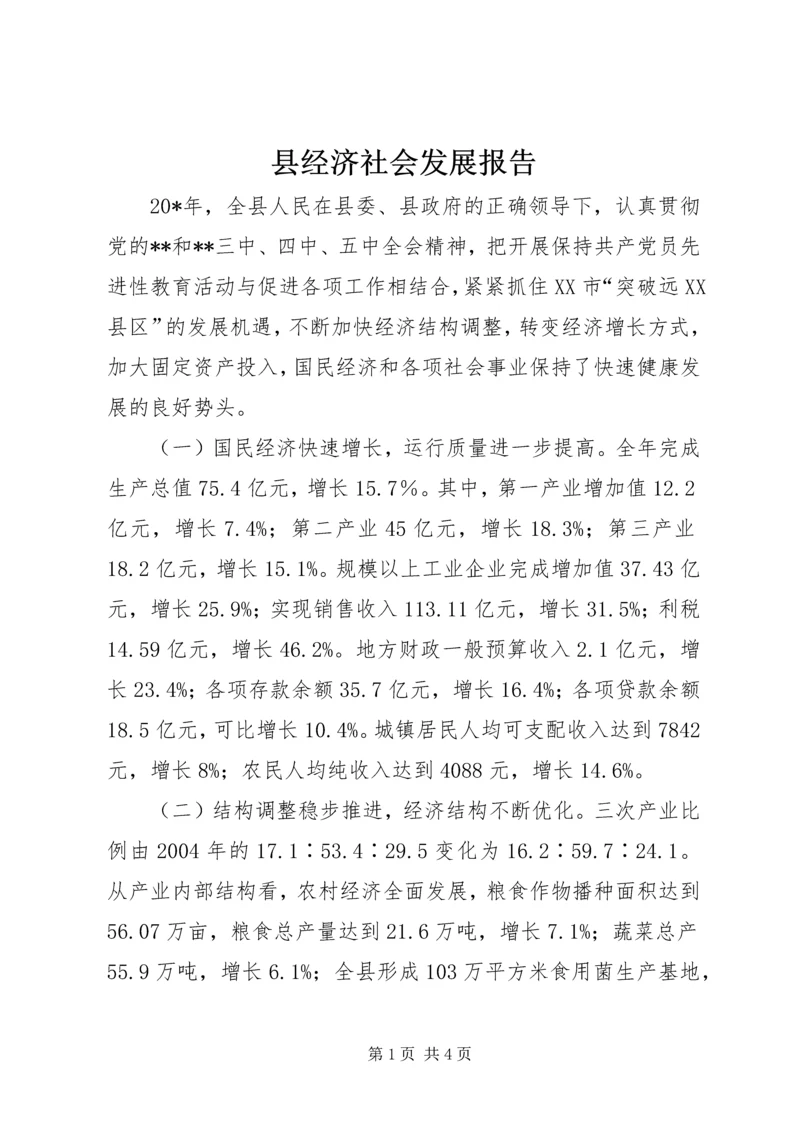 县经济社会发展报告.docx