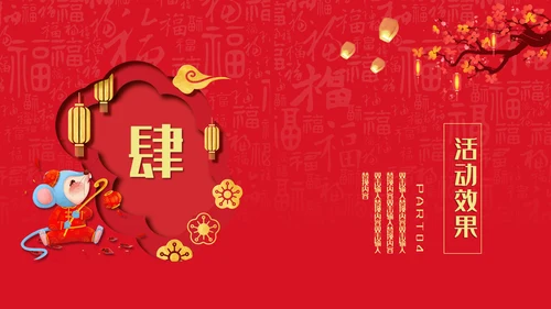 中国风卡通红色尾牙宴通用PPT模板