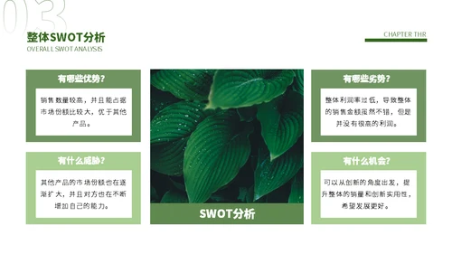 绿叶背景年中汇报总结植物范儿通用PPT模板