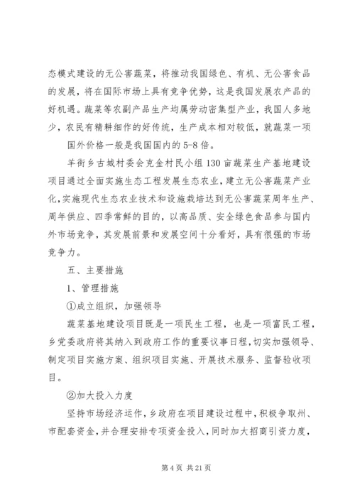 羊街乡蔬菜基地建设项目实施方案.docx