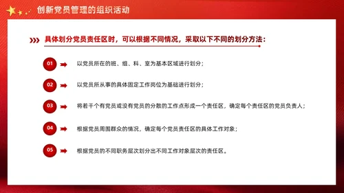红色党建党支部党员管理工作党课PPT模板