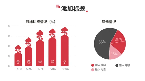 红色商务工作计划总结汇报通用PPT模板