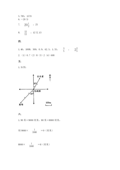 沪教版六年级数学下学期期末测试题及完整答案【各地真题】.docx