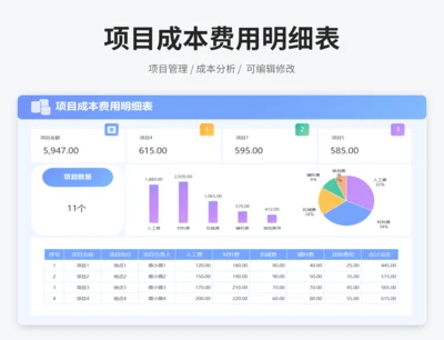 项目成本费用明细表