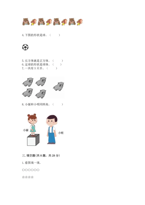 人教版一年级上册数学期中测试卷附完整答案【典优】.docx