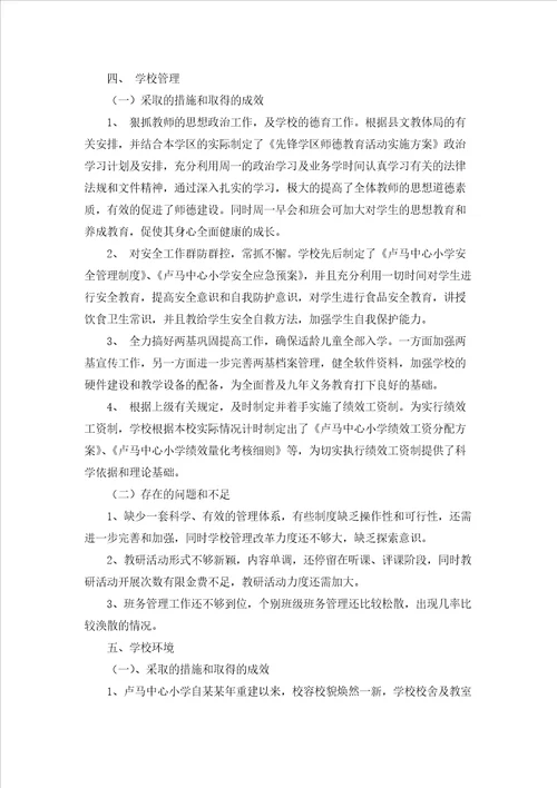 小学学校工作的自查报告9篇