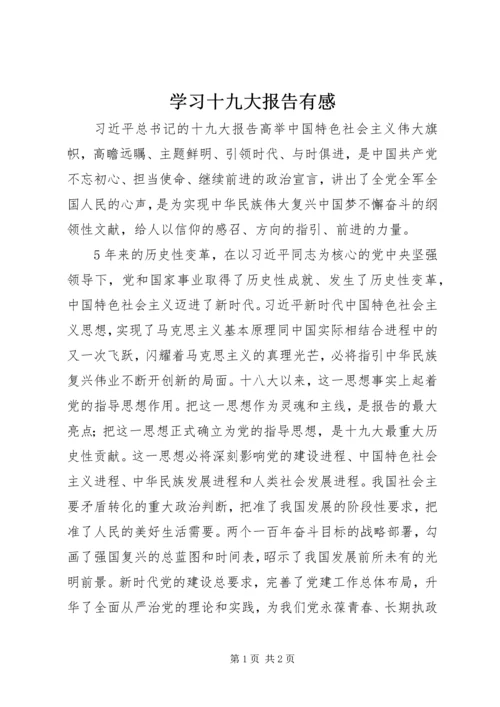 学习十九大报告有感 (2).docx