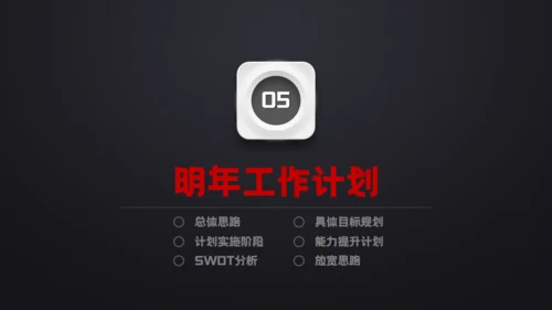 黑色质感工作总结计划汇报演示通用PPT模板