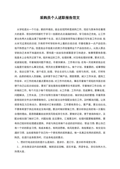 采购员个人述职报告范文.docx