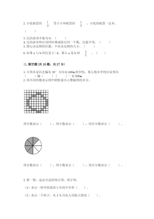 2022六年级上册数学期末考试试卷（突破训练）word版.docx