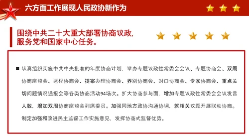 政协常委会工作报告摘要两会党课PPT模板