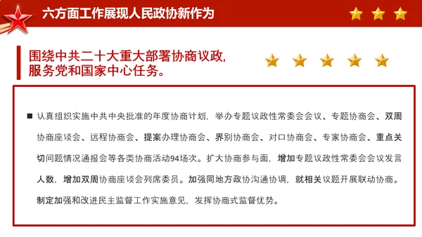 政协常委会工作报告摘要两会党课PPT模板
